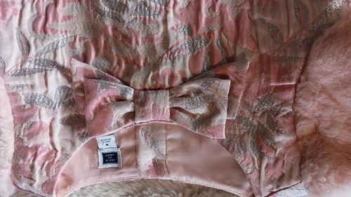 janie and jack dress 3 Pink Jacquard Faux Fur Cap Sleeves - Picture 3 of 8