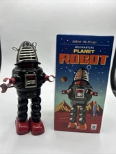 Tin Toys Planet Robot Chrome wind up Schylling 15775 MS430 HAHA toys