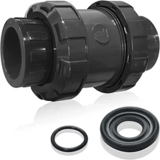 PVC Spring Ture Union Check Valve, 1In Slip Swing Utility Water One Way Check Va