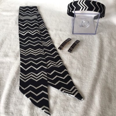 Lot MISSONI for Target Headband, 2X Barrette, Head Scarf RARE Chevron Pattern
