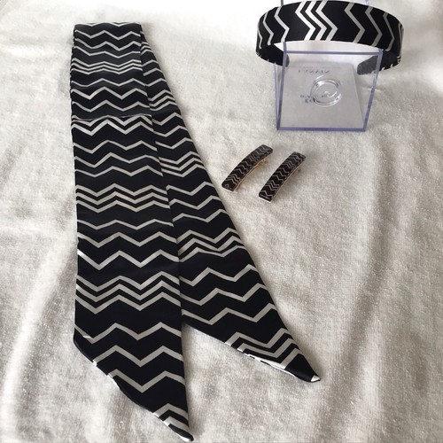 Lot MISSONI for Target Headband, 2X Barrette, Head Scarf RARE Chevron Pattern