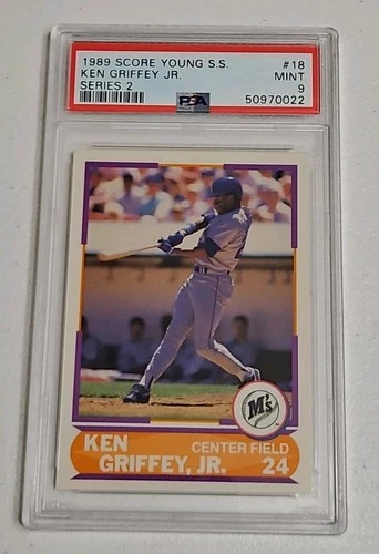 1989 Score Young Superstars Ken Griffey Jr #18 ROOKIE CARD PSA 9 MINT HOF