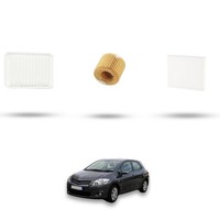 Hoffcar Set Service - 3 Filter FüR Toyota Auris I (E150) 1.33 Vvt 74Kw Von 200