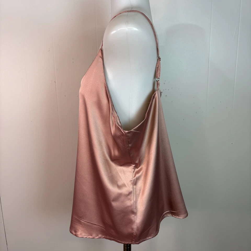 Prendas para dormir Express camisola XL rosa satinado pijama camiseta sin mangas para mujer nueva con etiquetas Foto 4 de 4