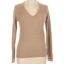 Barbour 100 Pima Cotton Cable-knit Sweater size 12UK US 8 EUC