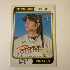 2023 Topps Heritage High # - #ROA-JHB Ji Hwan Bae Special Edition Red Ink Auto 