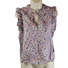 BB Dakota Women's Floral Print Blouse, Multi-color, Sz S, NWT 