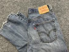 Levi's 569 Jeans Mens Size 34x32 Blue Loose Straight Fit Faded Medium Grunge Y2K