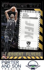 Kevin Durant Frequent Flyers 2021-22 Hoops #15 Brooklyn Nets Basketball Card
