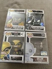 Lot 4 Funko Pop Venom 597, Mayhem 676, Wolverine 547, Lord Rings Gollum 535