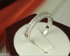 0.48 C ETERNITY RING ENGAGEMENT RING PROMISE RING CZ Sterling Silver Nickel Free