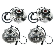 Front & Rear Wheel Bearings & Hubs Kit Timken For Expedition Navigator 4WD 07-10