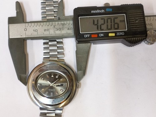 NINO 17 JEWELS AUTOMATIC GRAY DIAL N49 SWISS MEN'S FULL WORKING ALL ORG. VINTAGE - Picture 17 of 24