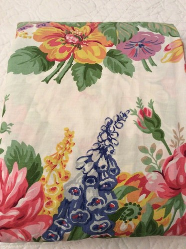 RARE Ralph Lauren MELISSA White Pink Blue Floral Full Fitted Sheet NIOP - Picture 2 of 12