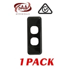 1 x 2 Gang Architrave Switch Plate - BLACK - Electrical Wallplate Empty Plate