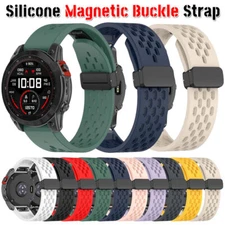 Magnetic Buckle Band For Garmin Fenix 7 7X 6X Pro 5 5S 6S 7S 3 HR Silicone Strap