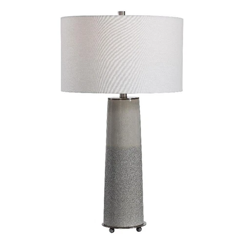 Uttermost Abdel Contemporary Ceramic and Iron Glaze Table Lamp in Gray - Picture 1 of 8