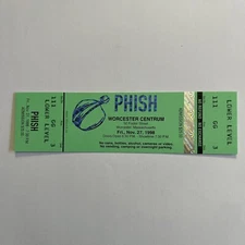 Phish Worcester Centrum MA 11-27-1998 PTBM Untorn Ticket Stub 1.0 Tour Pollock