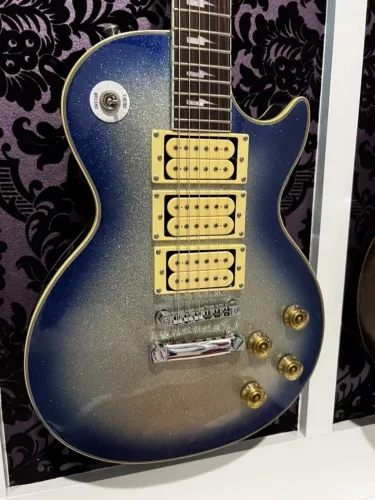 Mint Ace Frehley Authentic KISS Epiphone Les Paul Blue Burst Guitar Rare (#50)