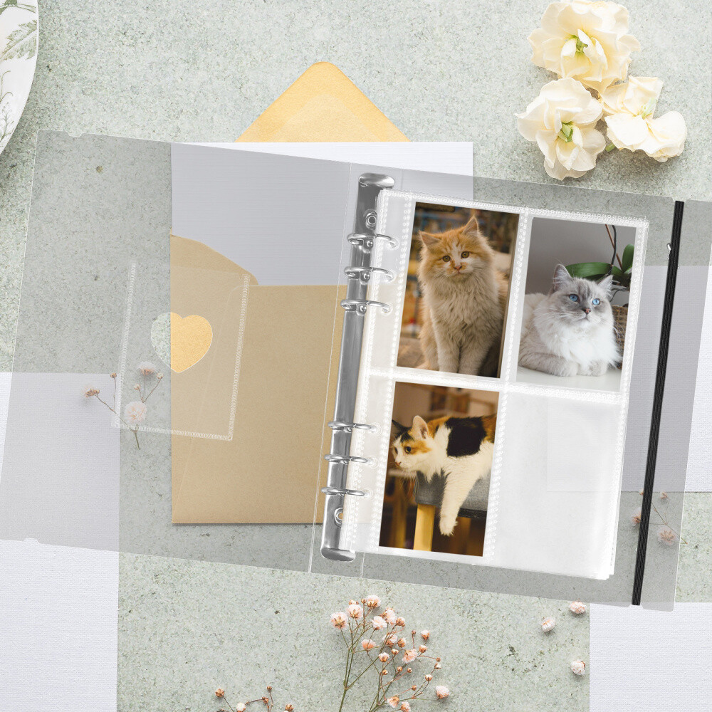1 Set Photo Album Looseleaf Pages Folder Binder Pages Clear Photo