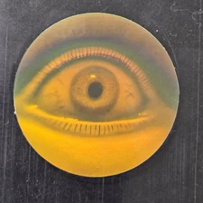 Vintage 80s Sticker 3D Hologram Holographic Creepy Eye Eyeball Sticker 1.5" Rare