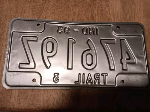 1993 Indiana License Plate Trailer # 47619Z - Picture 4 of 4