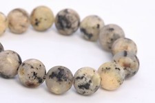 8MM Natural Matte Beige Jade Beads Grade AAA Round Gemstone Loose Beads 7.5"