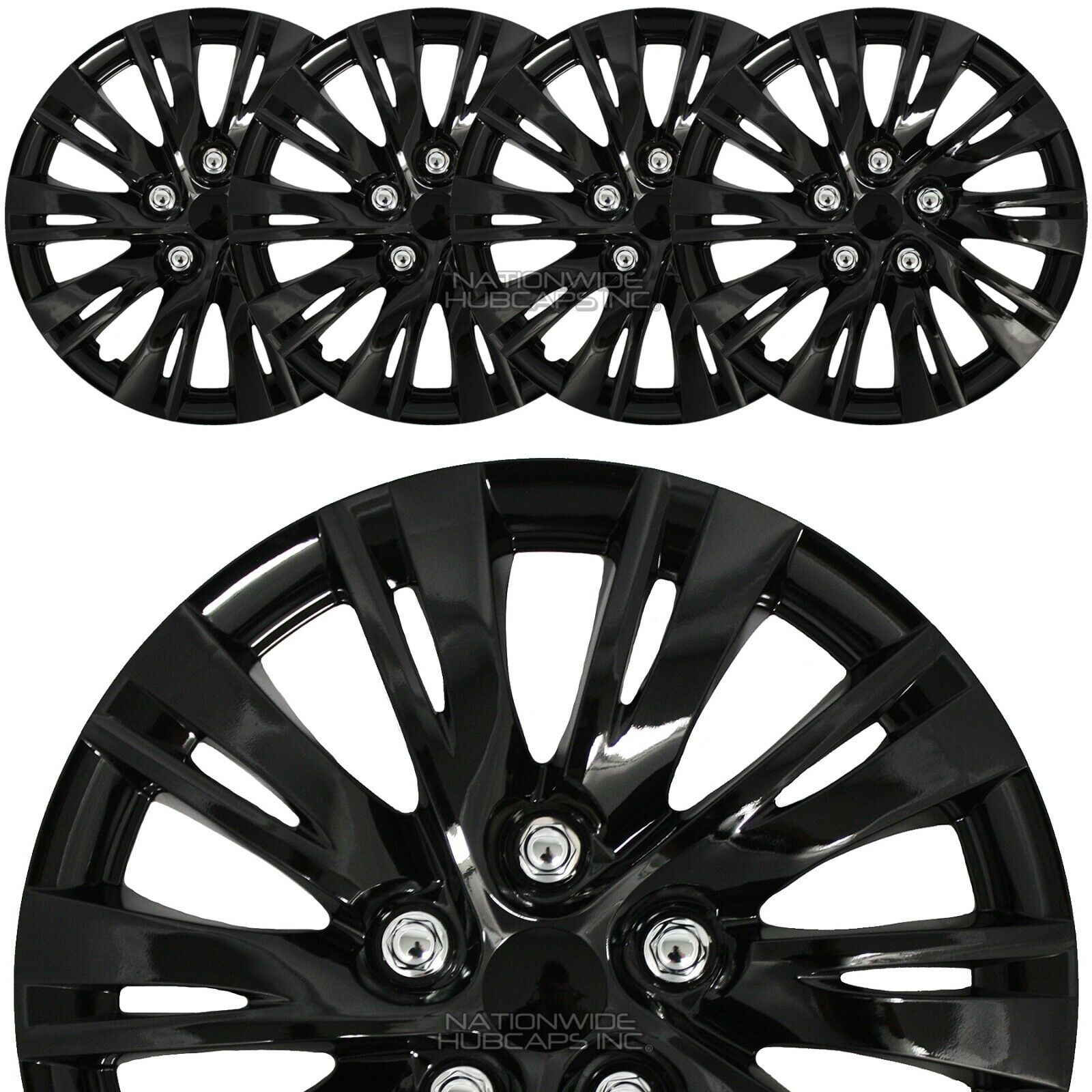 15" Set of 4 Wheel Covers Snap On Hubcaps Full Hub Caps fit R15 Tire & Steel Rim