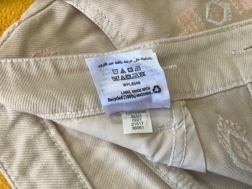 INC Denim International Concepts Women’s Size 14/32 Embroidered Shorts Beige - Picture 5 of 14