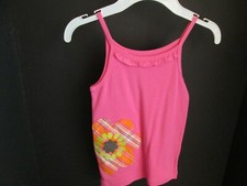 Pink Cotton Tank Top by Carter's, Flower Applique, Size 5, NWT