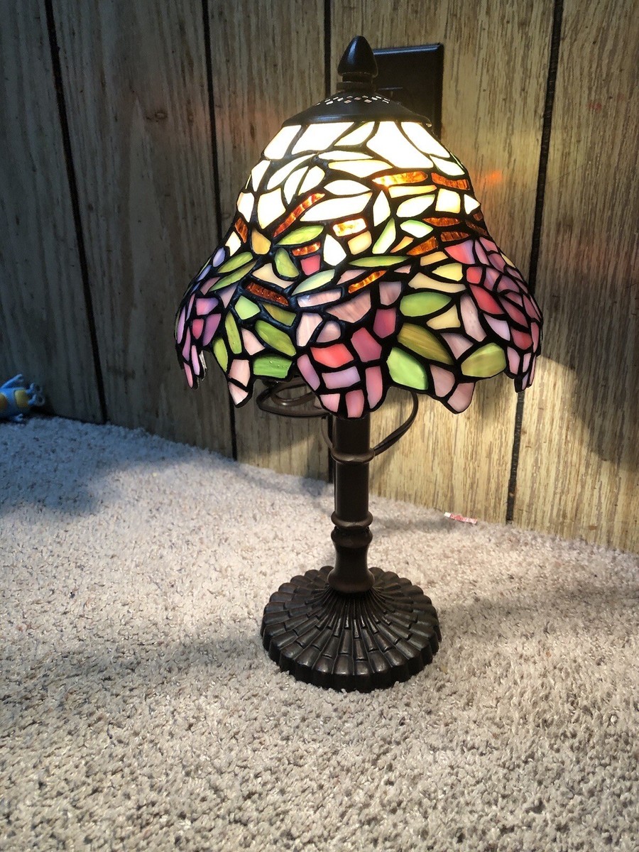 QVC Limited Edition Tiffany Style Grapevine 12 3/4 Stained Glass Lamp  Splendor - Main Image
