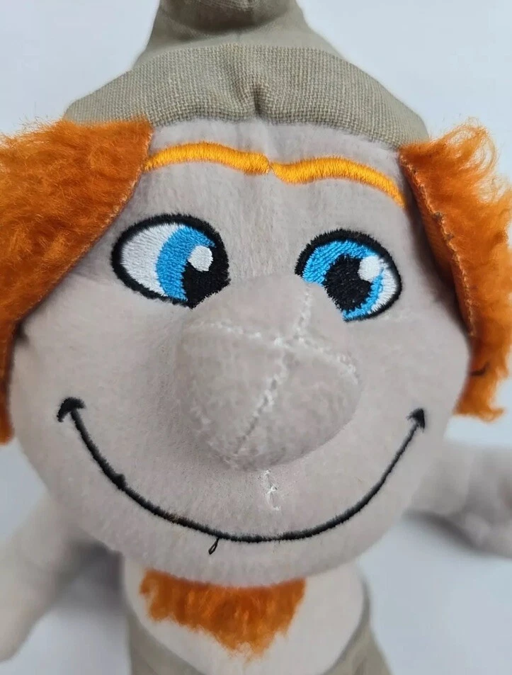 Figura Muñeca de Peluche Los Pitufos Hackus 12" Piel Gris Naranja Pelo Pitufo Malvado Relleno Foto 3 de 4