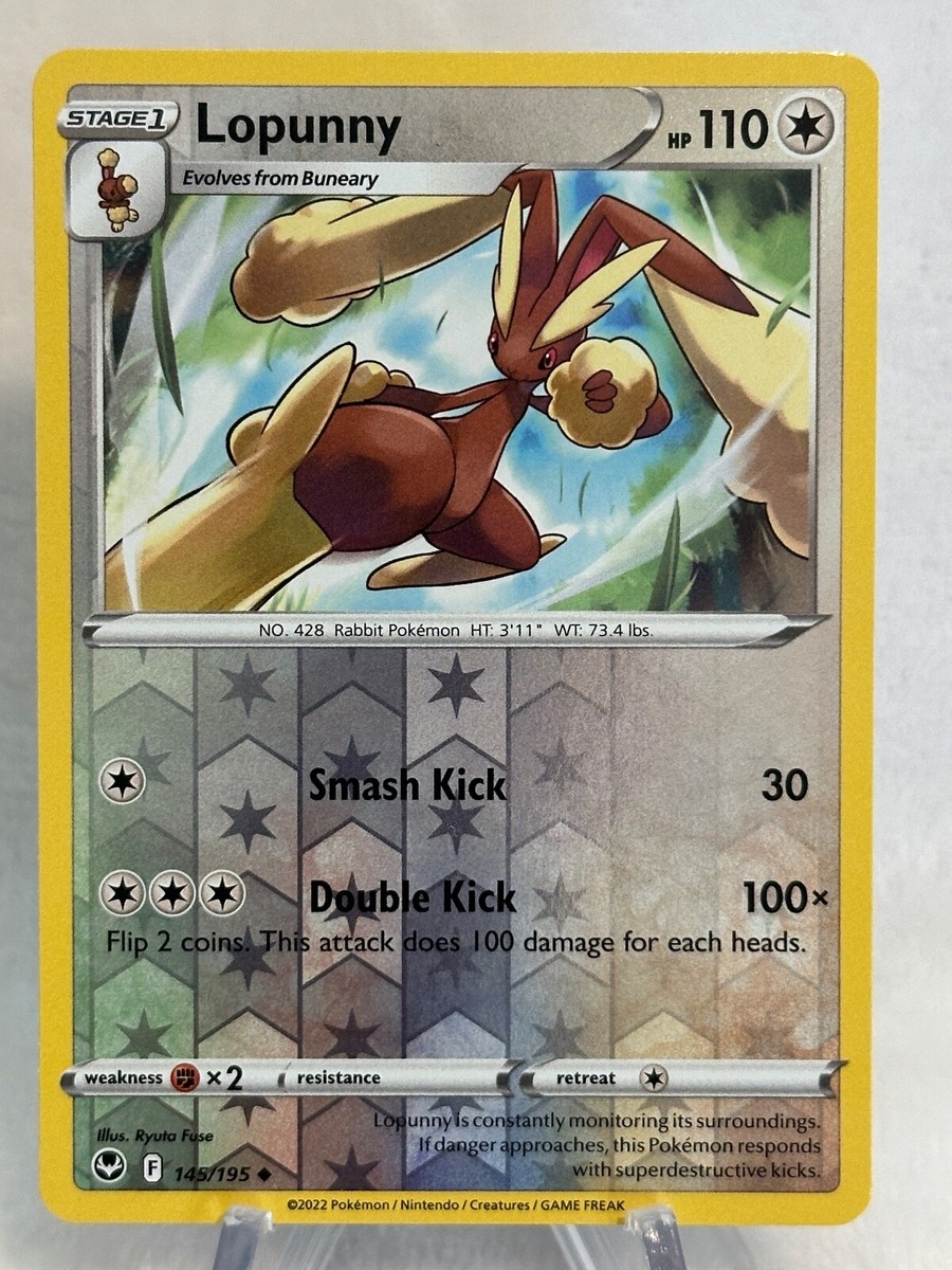 Pokemon TCG - Lopunny Reverse Holo - 145/195 - Silver Tempest Pokemon TCG - Lopunny Reverse Holo - 145/195 - Silver Tempest