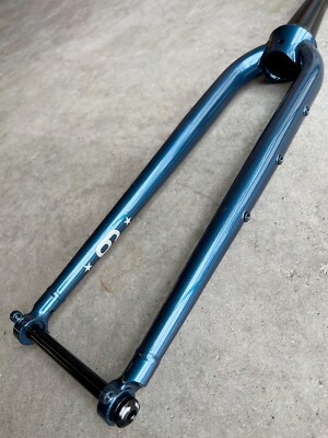 TWIN SIX STANDARD RANDO FORK TA NAVY 700c 650b NEW STEEL GRAVEL eBay