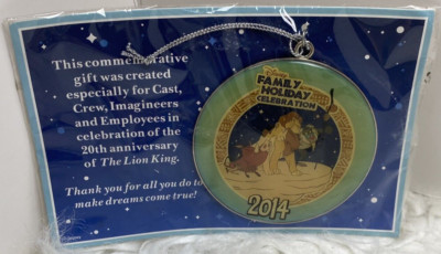 NEW Disney Cast Family Holiday Celebration 2014 Lion King Christmas Ornament