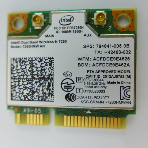INTEL 7260HMW AN Mini PCI Express Wlan Modul + Bluetooth 4.0 802.11b/g/n WIFI wi
