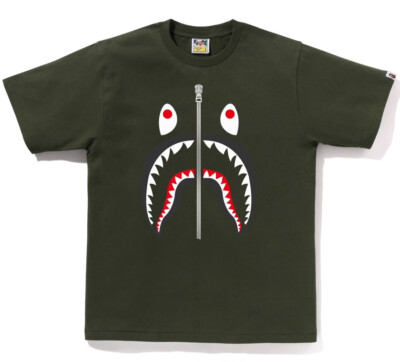 A BATHNIG APE Men's SHARK TEE 1K80110003 z | eBay