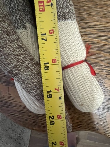 2 Vintage Red Heel Sock Monkeys Handmade Boy (20”) And Girl (16”) - Picture 10 of 10
