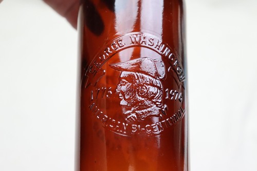 Rare 1975 Anchor Hocking Brown Bottle George Washington Dallas Soft Drink Expo - Picture 2 of 7