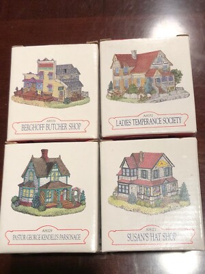Vintage Lot Of 4 Liberty Falls Americana Miniature Village