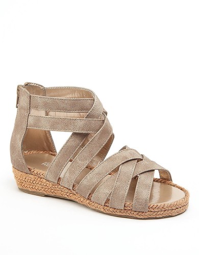 Girls Sandals Kenneth Cole Tan Retro Gladiator Style Sandals Youth Size -2 M - Picture 2 of 4