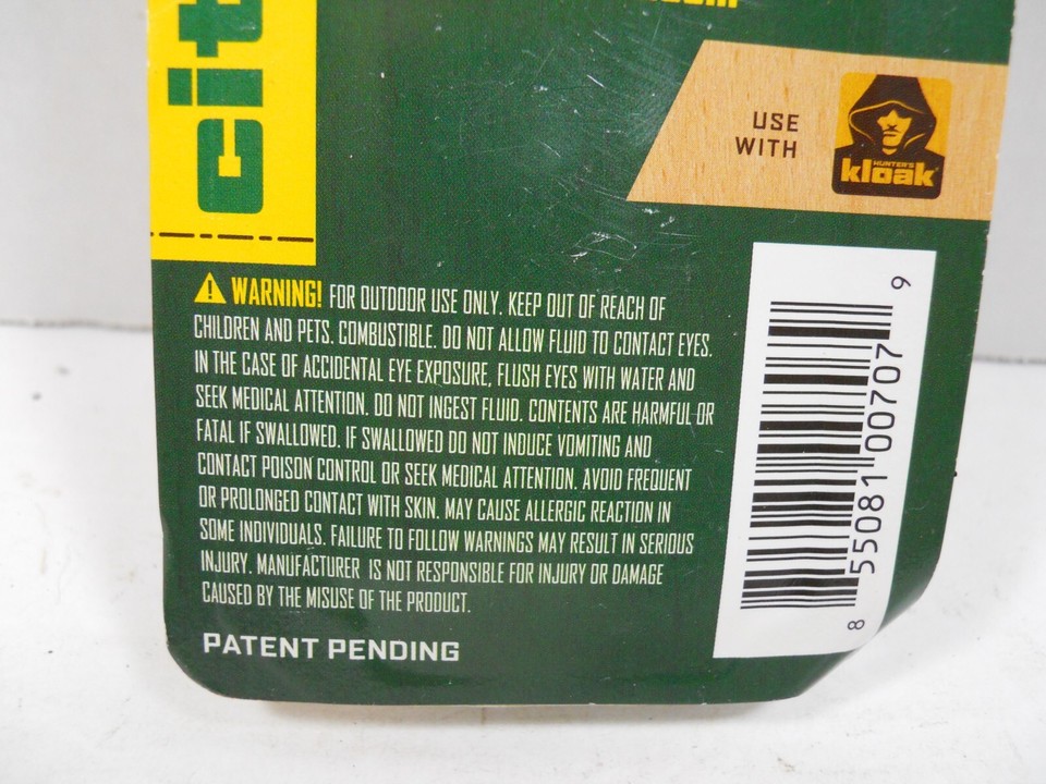 2 new Hunter’s Kloak Concealment Mist Cartridge Citronella Bugg Off repellent eBay