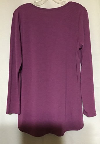 LuluRoe Womans Shirt Purple Pullover Long Sleeves Round Neckline Large Lynnae - Picture 15 of 16