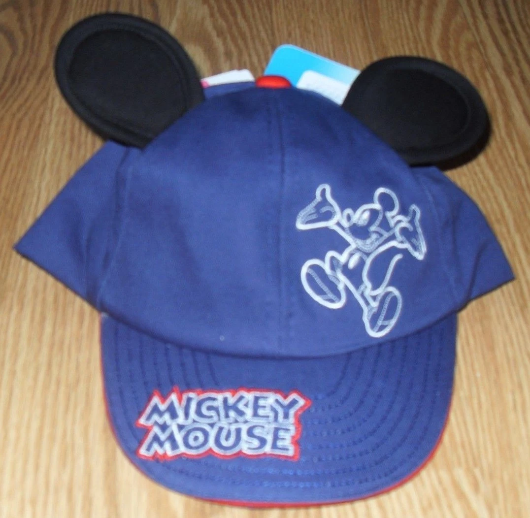 NWT Disney Mickey Mouse 3D Ears Baseball Hat Cap Size 3-6 mos Disneyland World