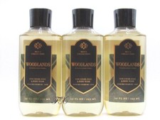 BATH  BODY WORKS WOODLANDS 3-IN-1 HAIR FACE  BODY WASH 10 OZ LOT OF 3 PCS 