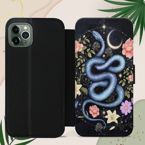 Funda protectora para teléfono Witch Moon Goth para iPhone Samsung Pixel abatible funda billetera - Imagen 6 de 8