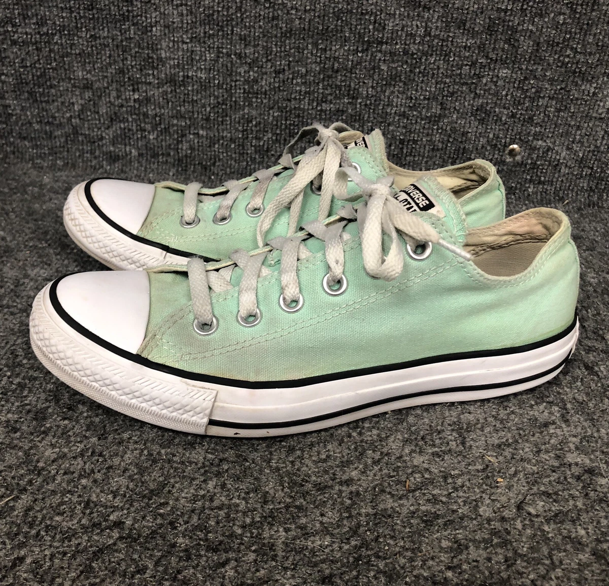 Converse All Star Mint Green Canvas Low Top Shoes Size Mens 7