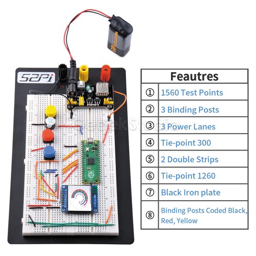 Development board DIY Electronic Project 1560 Hole Breadboard Experiment Kit - Picture 10 of 13