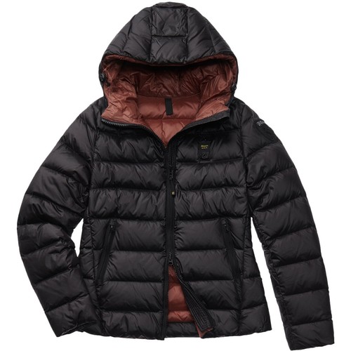 BLAUER PIUMINO DONNA CAPPUCCIO art. 24WBLDC03036 006950 - NERO e CHAMPAGNE - Picture 9 of 16