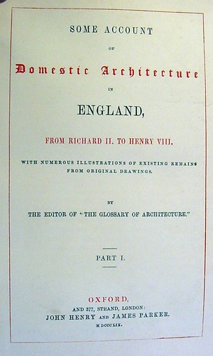1859 2 Vol Antique Set Domestic Architecture in England Richard II to Henry VIII - Picture 8 of 12
